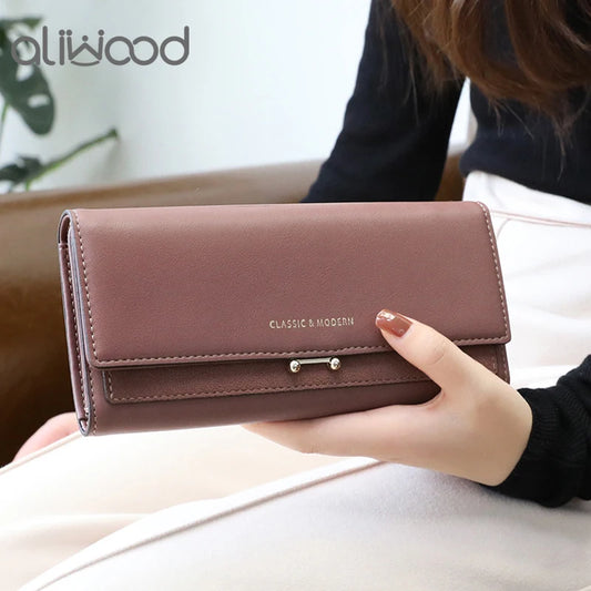 2023 Brand Luxury Women Wallet Long Purse Clutch Large Capacity Female Wallets Lady Phone Bag Card Holder Carteras Mujer
