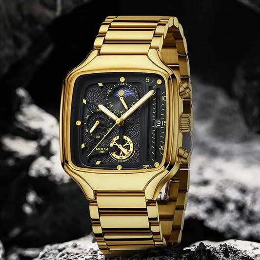 2025 Square Mens Watches Top Luxury Brand Watch for Men Waterproof Male Fashion Quartz Wristwatches Relogios Masculino