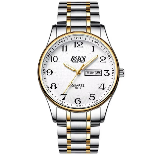 BOSCK Calendar Men'S Watches Business Calendarwaterproof Luminous Number Quartz Wrist Watches and Clocks Relogio Masculino